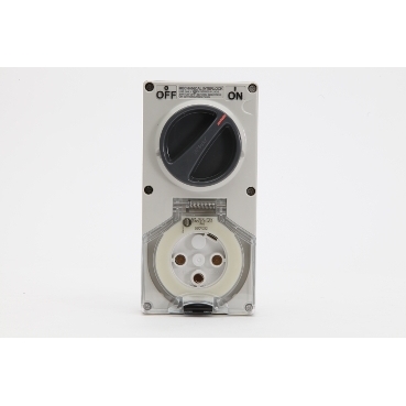 PDL56SO516CEELEGY - 56 Series, Socket, CEE 16A 400V 3-Phase 5-Round Pin  IP57, Grey Red