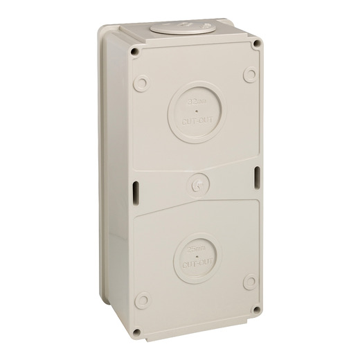 PDL 56 Series - Enclosure 2-Gang 2x40mm IP66 - Grey