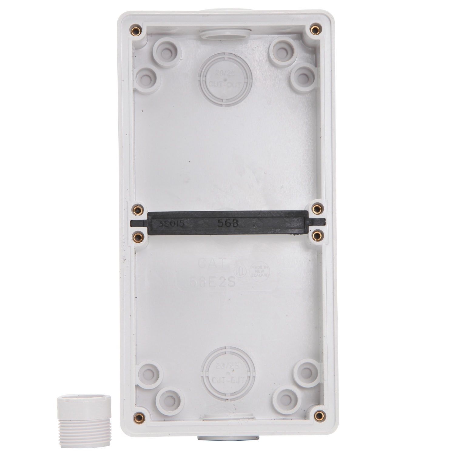 PDL 56 Series - Enclosure Shallow 2-Gang 2x25mm IP66 - Chemical-Resistant White