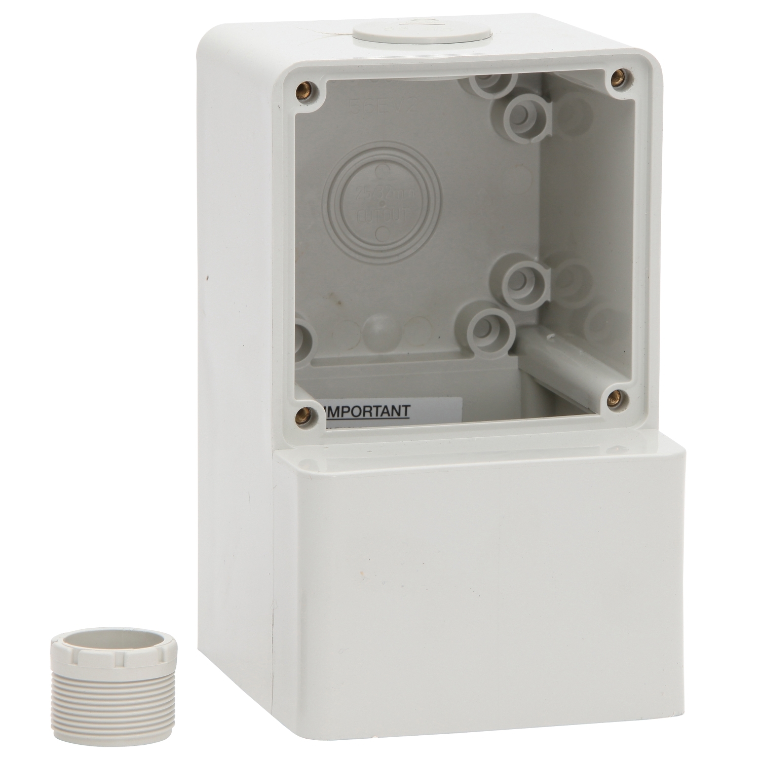 PDL 56 Series - Enclosure Vertical 2-Gang 1x32mm IP66 - Grey