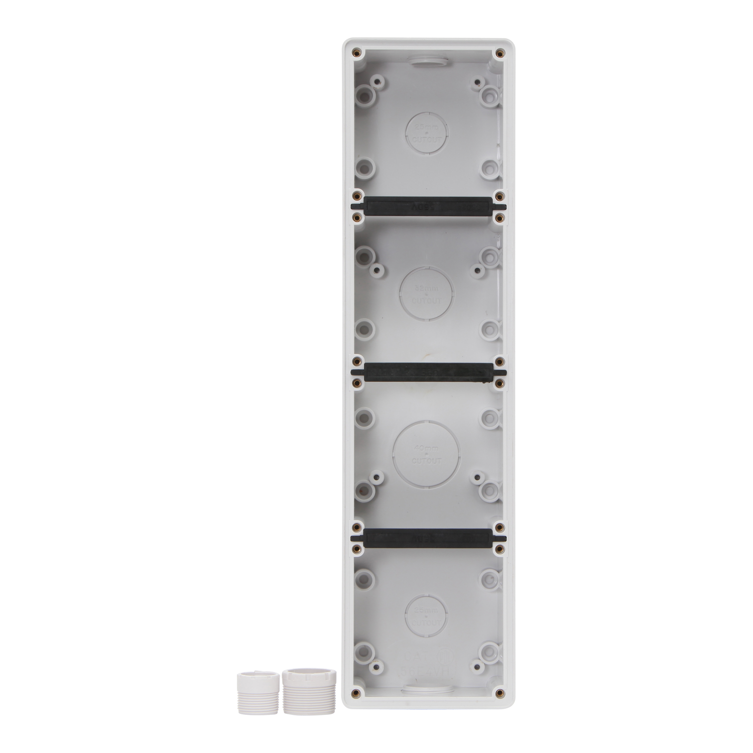 PDL 56 Series - Enclosure Vertical/Horiztonal 4-Gang 1x25mm 1x32mm IP66 - Chemical-Resistant White