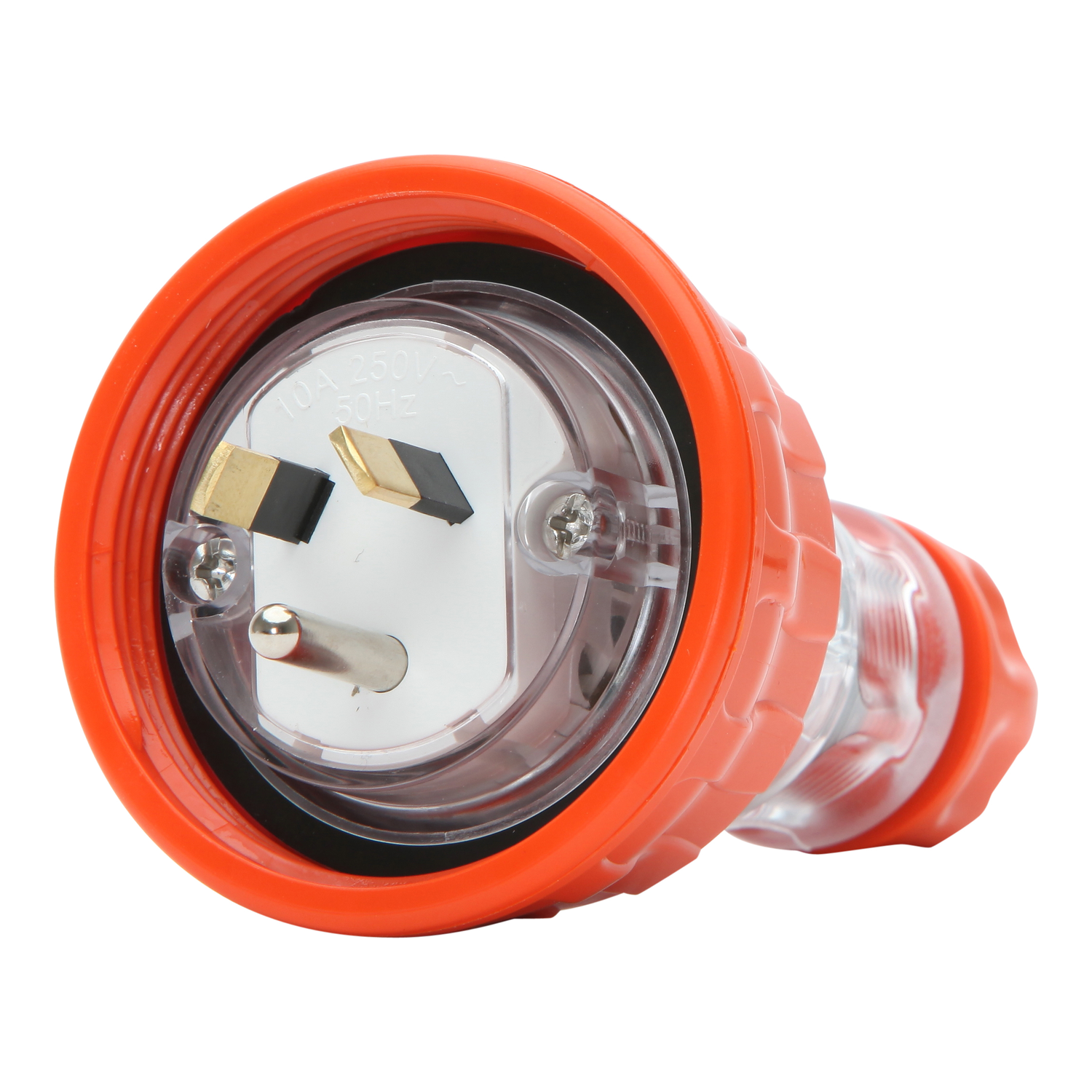 PDL 56 Series - Plug Straight 10A 250V 1-Phase Round Earth Pin IP66 - Orange