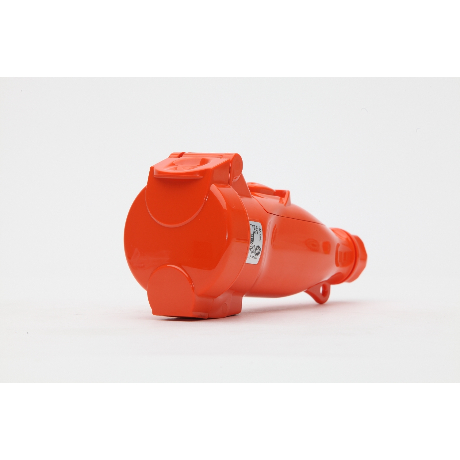 PDL 56 Series - Switched Pendant Socket 250V 10A 3-Flat Pin IP66- Chemical-Resistant Orange