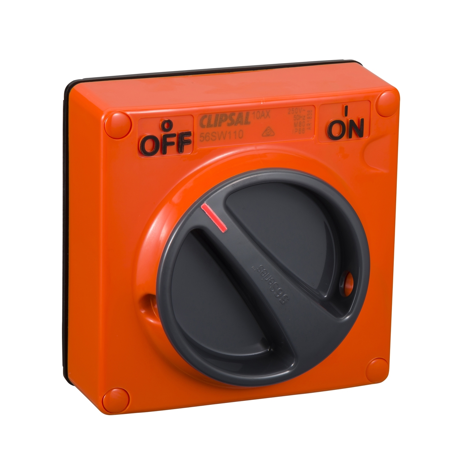 PDL 56 Series - Switch 10A 250V 1-Pole IP66 - Chemical-Resistant Orange