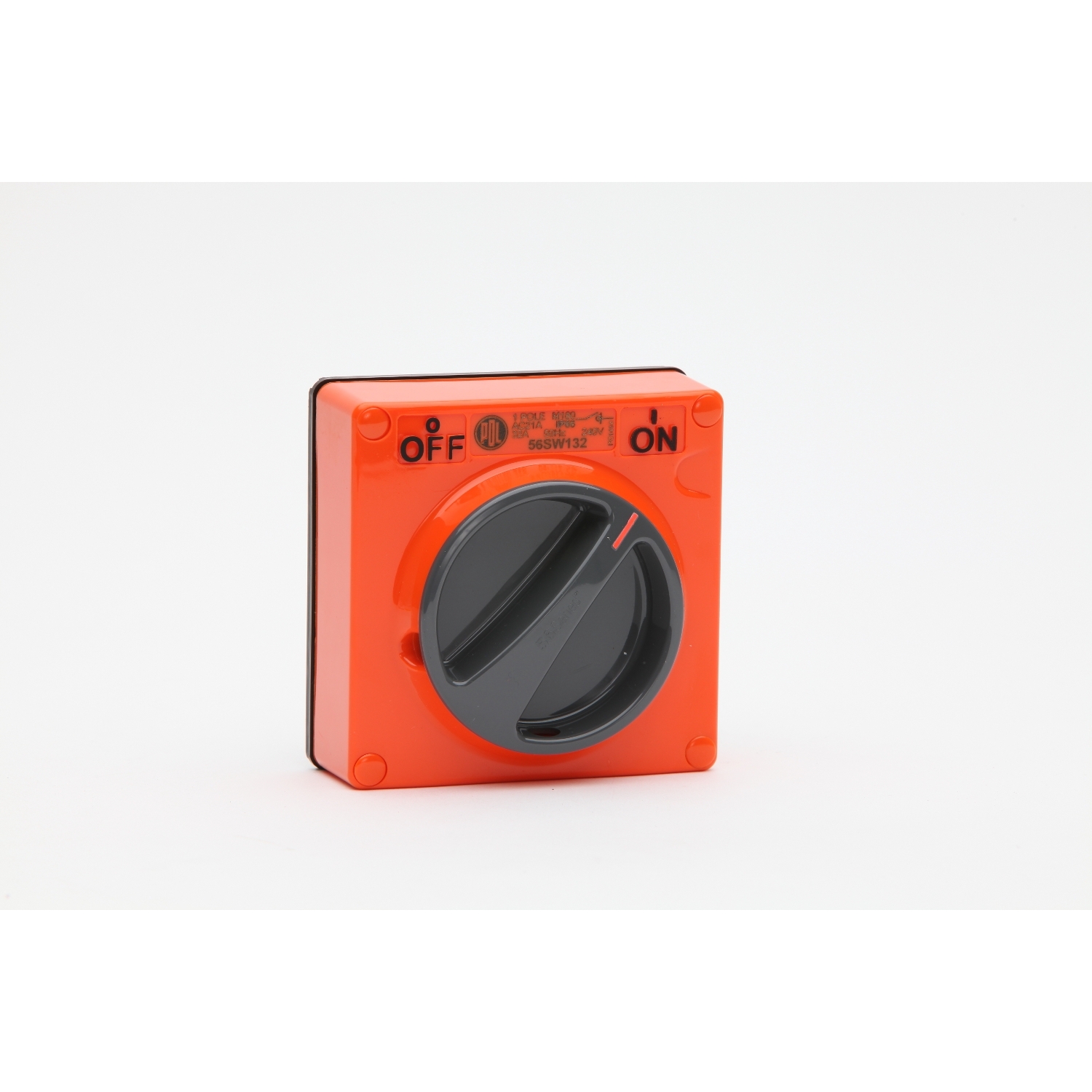 PDL 56 Series - Switch 32A 240V 1-Pole IP66 - Chemical-Resistant Orange