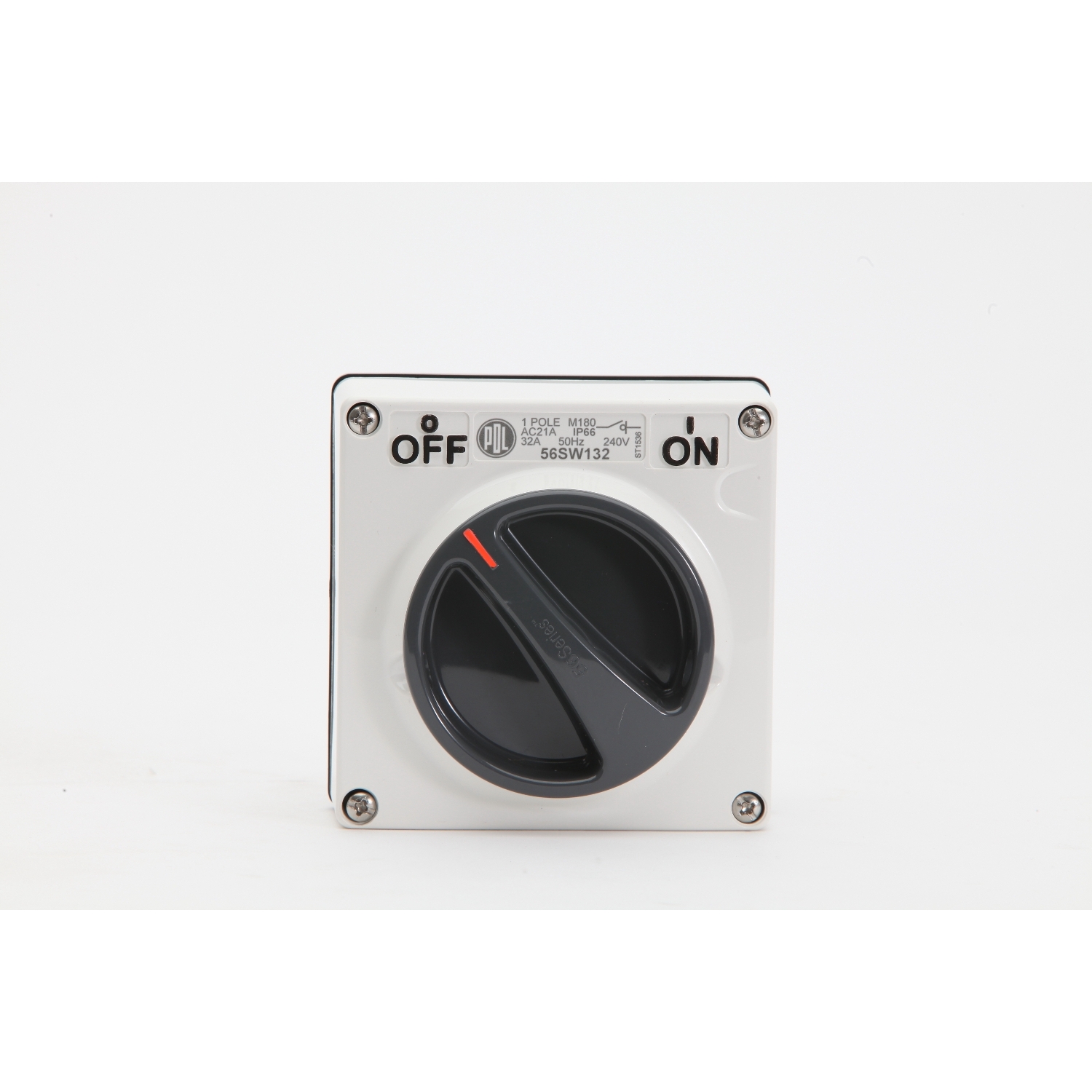 PDL 56 Series - Switch 32A 240V 1-Pole IP66 - Chemical-Resistant White