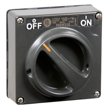 Switch, 20A, 415V, 3-Pole, Common Keylock
