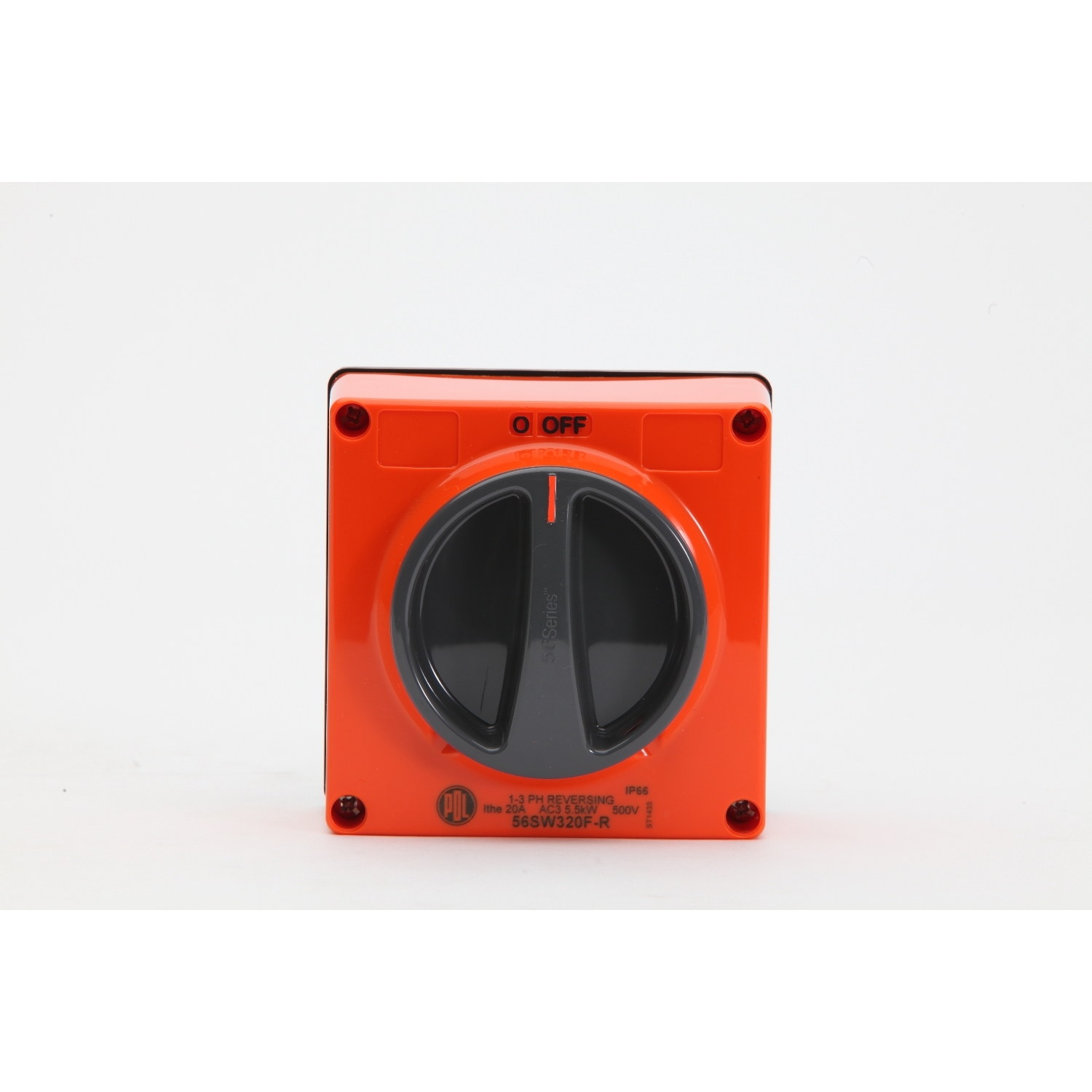 PDL 56 Series - Forward/Reverse Switch 20A 500V 3-Pole IP66 - Chemical-Resistant Orange