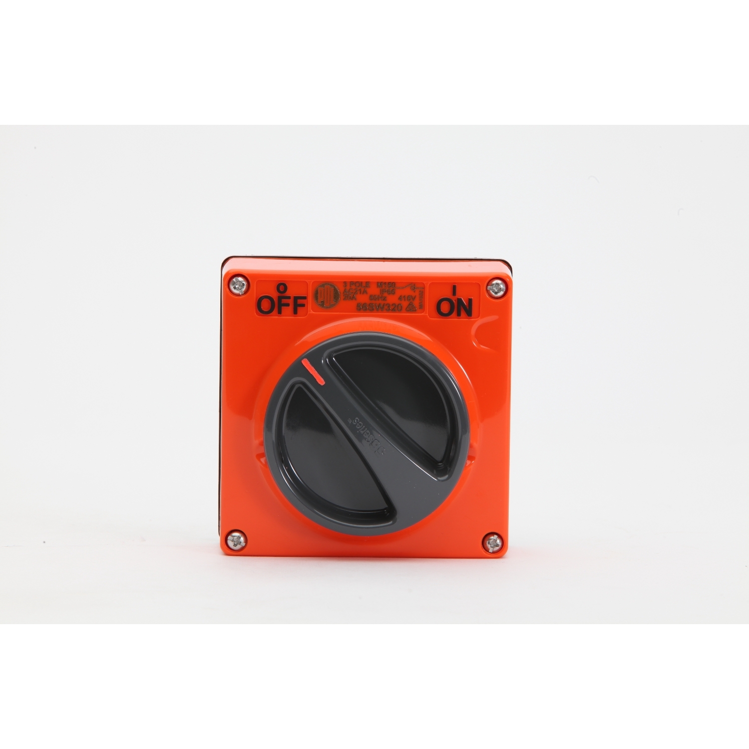 PDL 56 Series - Switch 20A 415V 3-Pole IP66 - Chemical-Resistant Orange