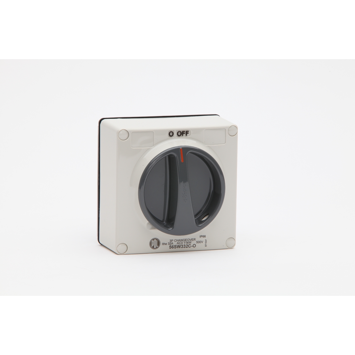 PDL 56 Series - Changeover Switch 32A 500V 3-Pole IP66 - Grey