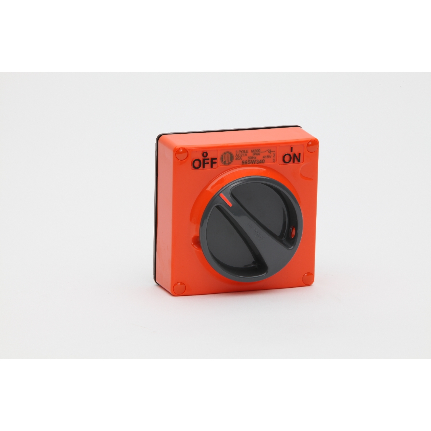 PDL 56 Series - Switch 40A 500V 3-Pole IP66 - Chemical-Resistant Orange