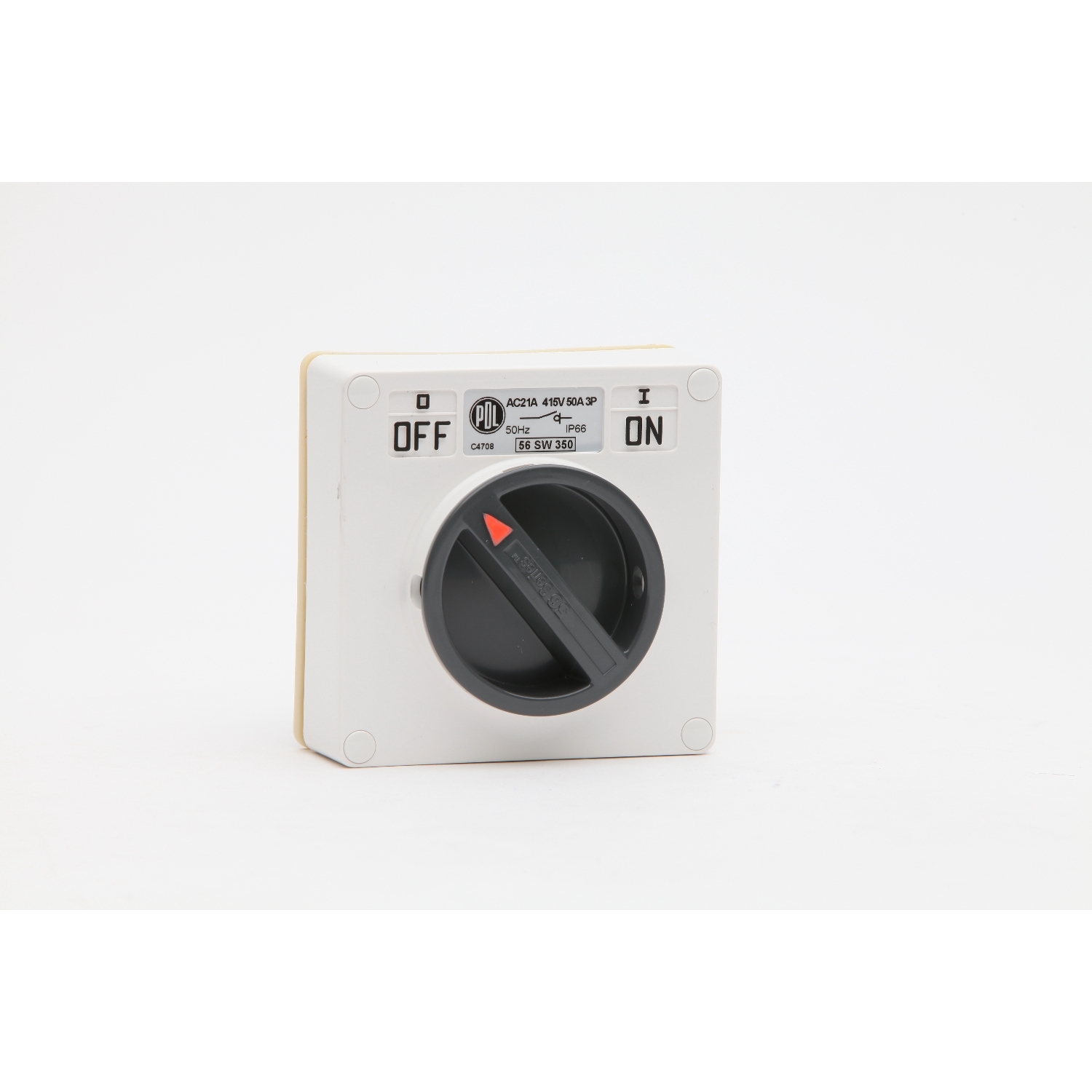 PDL 56 Series - Switch 50A 415V 3-Pole IP66 - Chemical-Resistant White