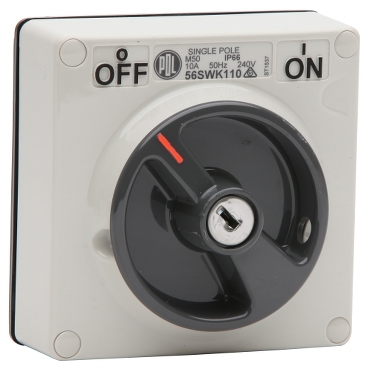56 Series, Switch Keylock, 10A 240V 1-Pole IP66