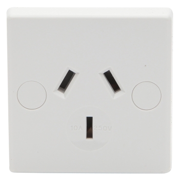 Mount Unswitched Shuttered Socket, 10A, 250V