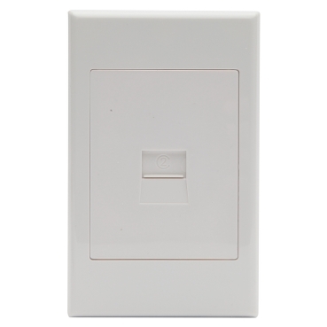 BT Single Telephone Outlet Plate - 600 Series - Polycarbonate