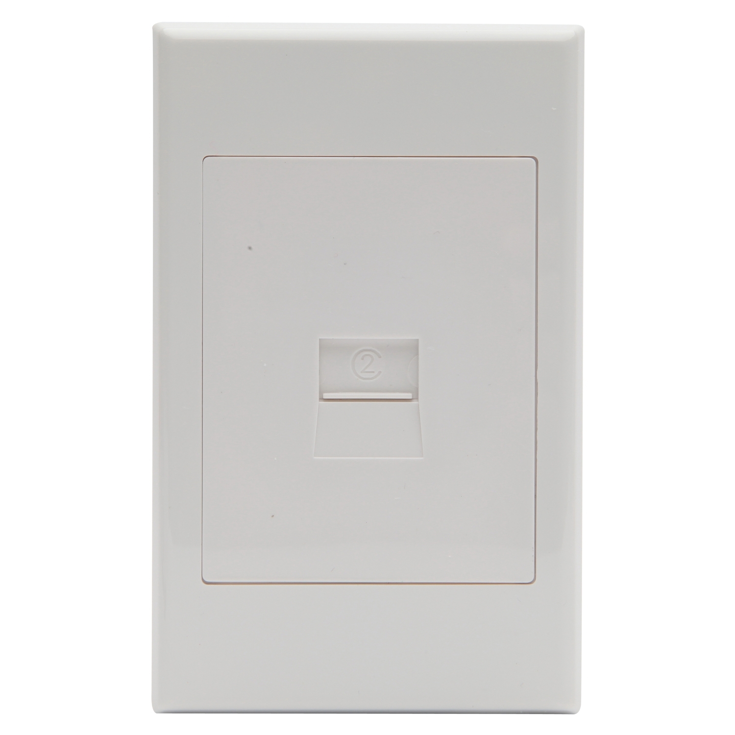 PDL 600 Series - Telephone Jack Outlet Plate BT Single 2-Wire - White