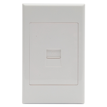 600 Series, Telephone Jack Outlet Plate, BT Single 2-Wire, White
