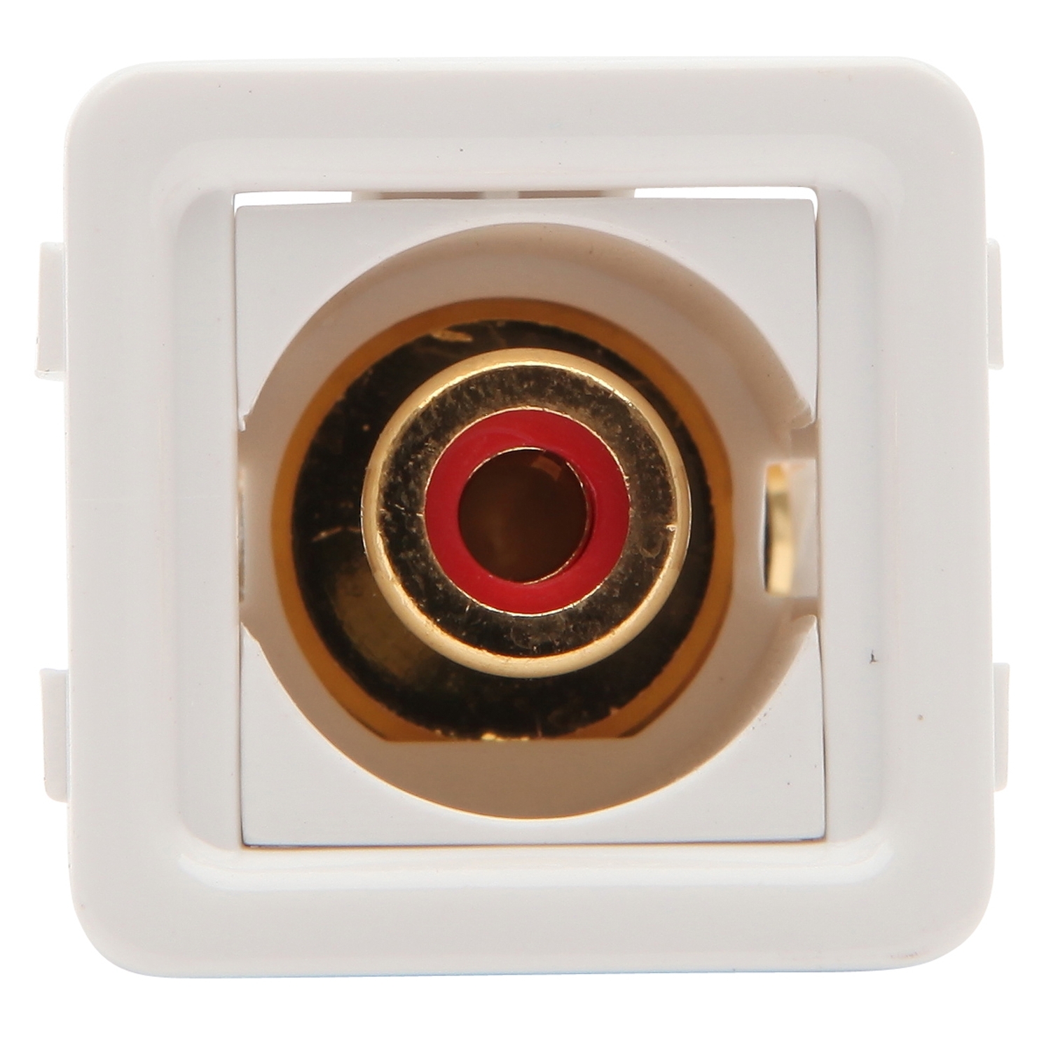 PDL 600 Series - Module RCA Socket F-Type Red Insert - White