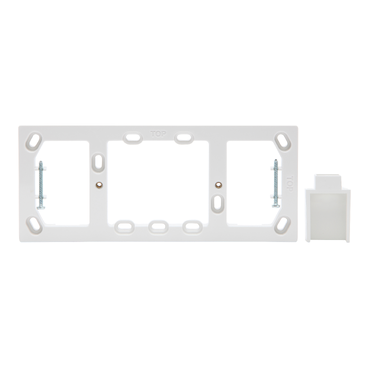 PDL General Accessories, Mounting Block, 4-Gang + 25mm Square Conduit Adaptor, White