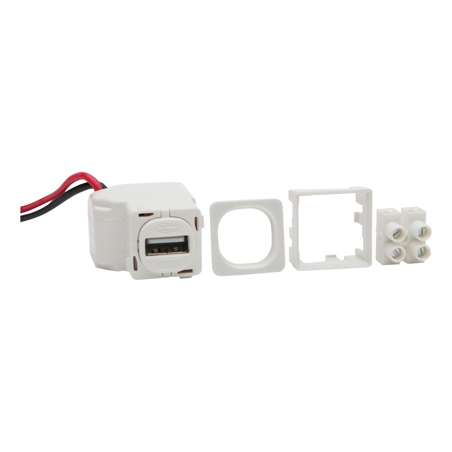 PDL 600 Series - Module USB Charger 1.2A Output 80mA Input - White