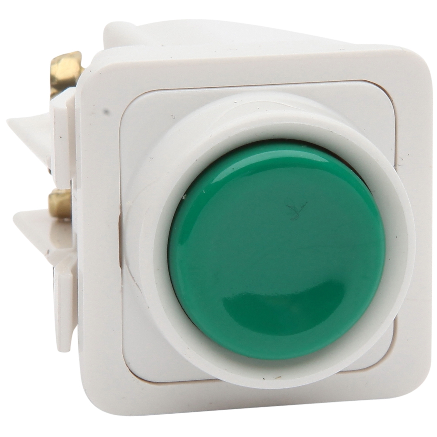PDL 600 Series - Module Switch Green Push-Button 16A Shrouded Actuator - White