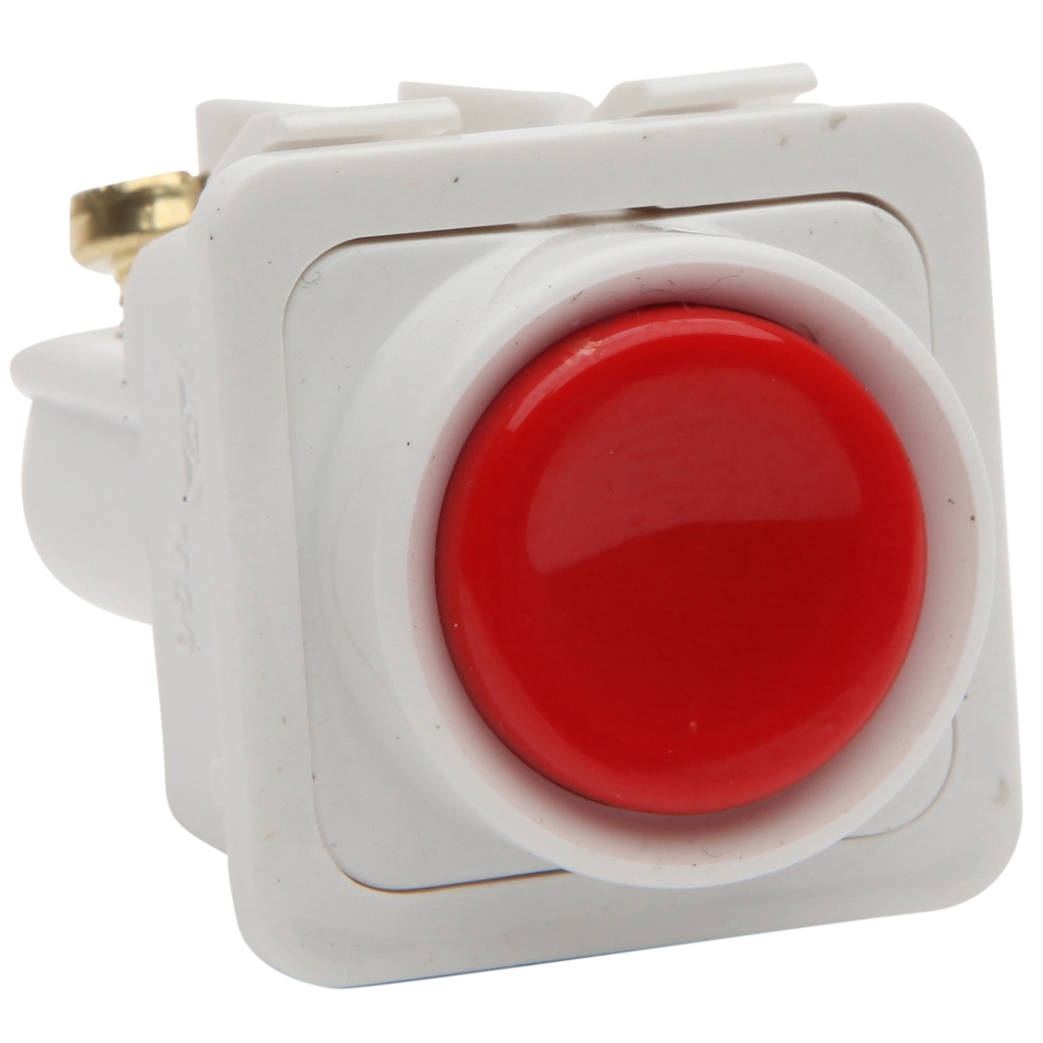 PDL 600 Series - Module Switch Red Push-Button 16A Shrouded Actuator - White