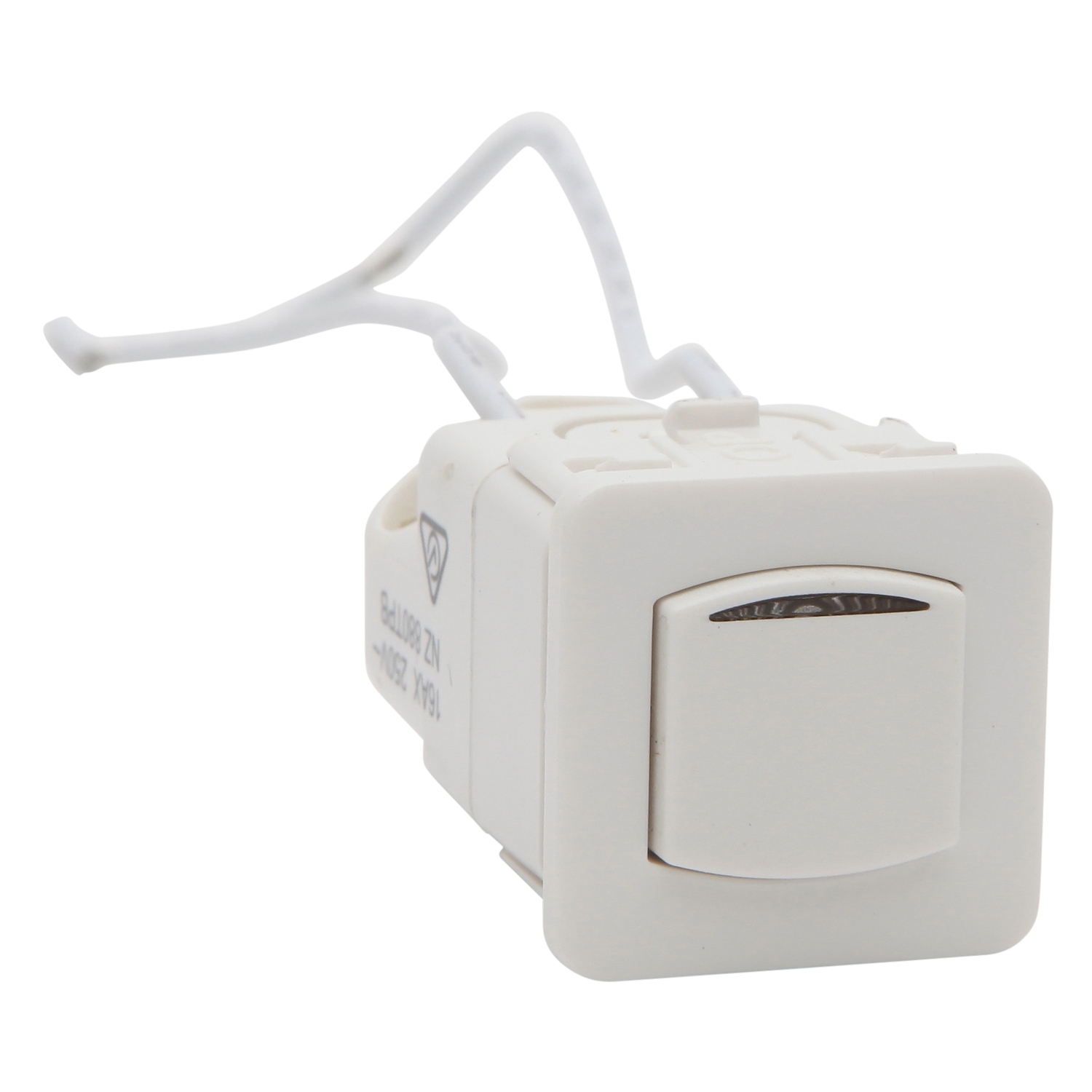 PDL 600 Series - Module Push Button Switch Latch 16A 16AX 1P - White