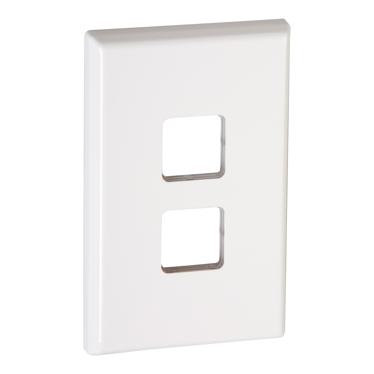 PDL 600 Series - Grid + Cover Plate Switch 2-Gang - White