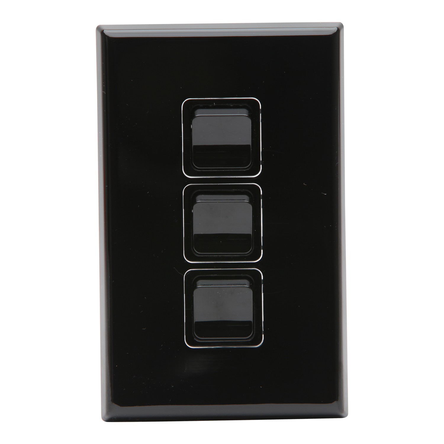 PDL 600 Series - Switch 20A 16AX 3-Gang - Black