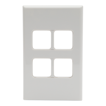 600 Series, Grid + Cover Plate Switch, 4-Gang Horizontal