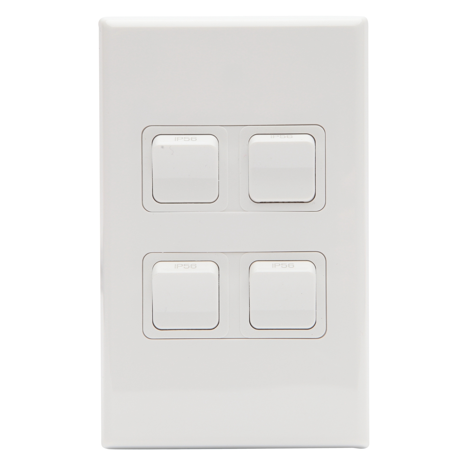 PDL 600 Series - Waterproof Switch 16A 4-Gang IP56 - White
