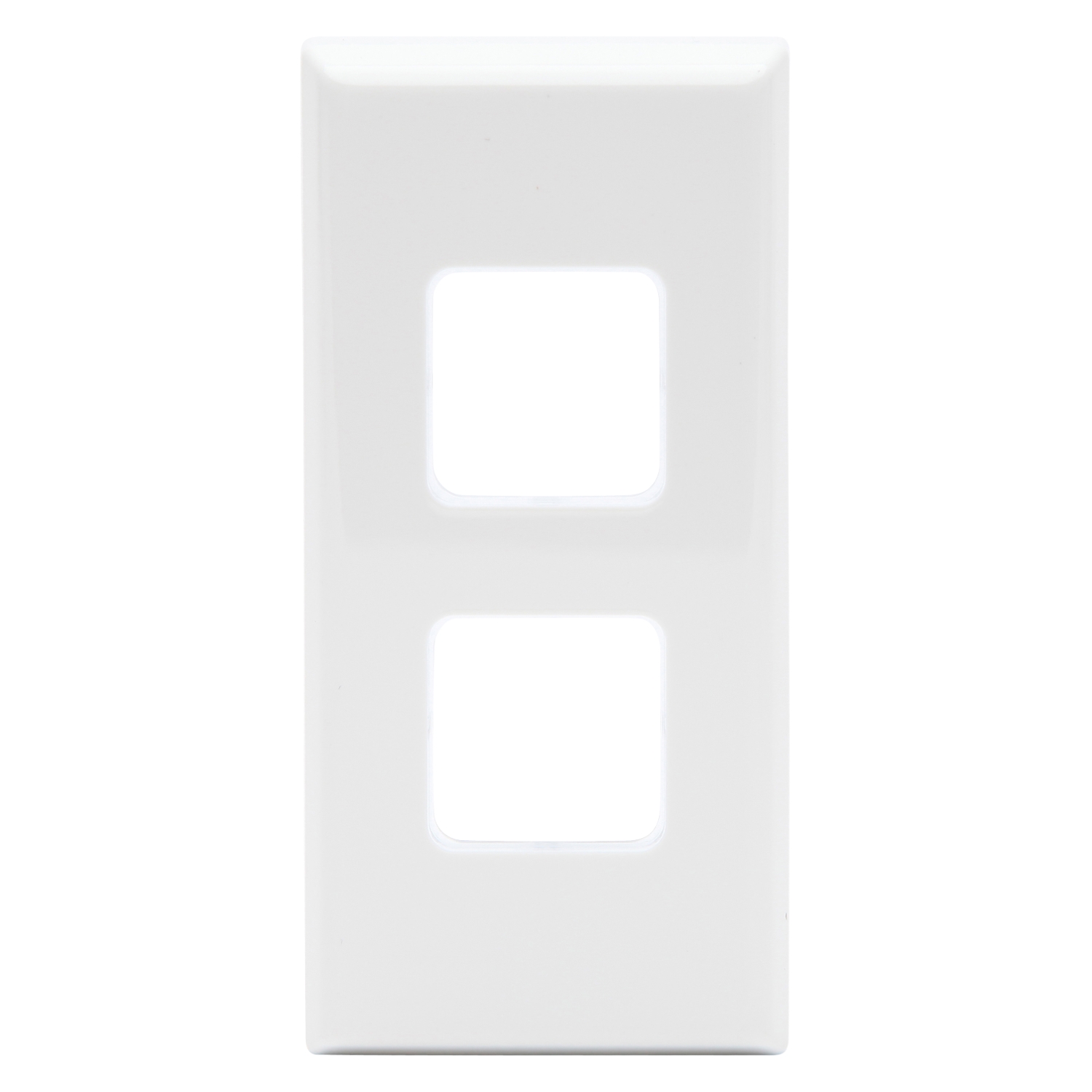 PDL 600 Series - Grid + Cover Plate Worktop Switch 2-Gang - White