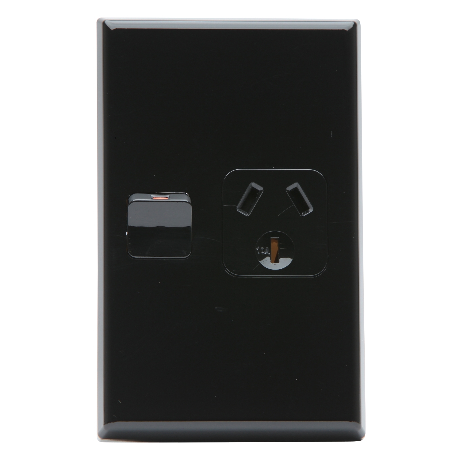 PDL 600 Series - Switched Socket 10A Vertical 250V - Black