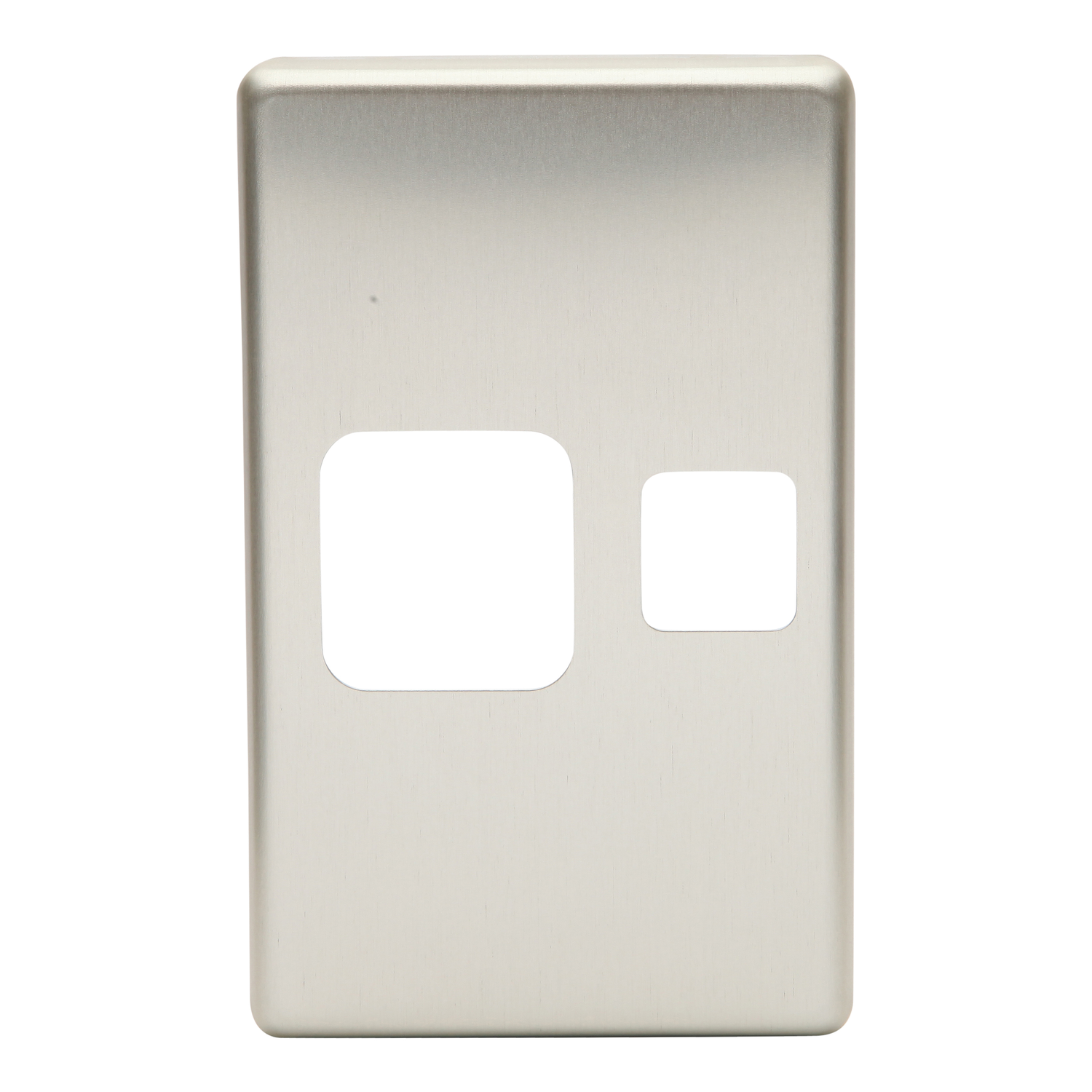 Clip-On Socket Cover Plate - 600 Series - 1 gang - aluminium