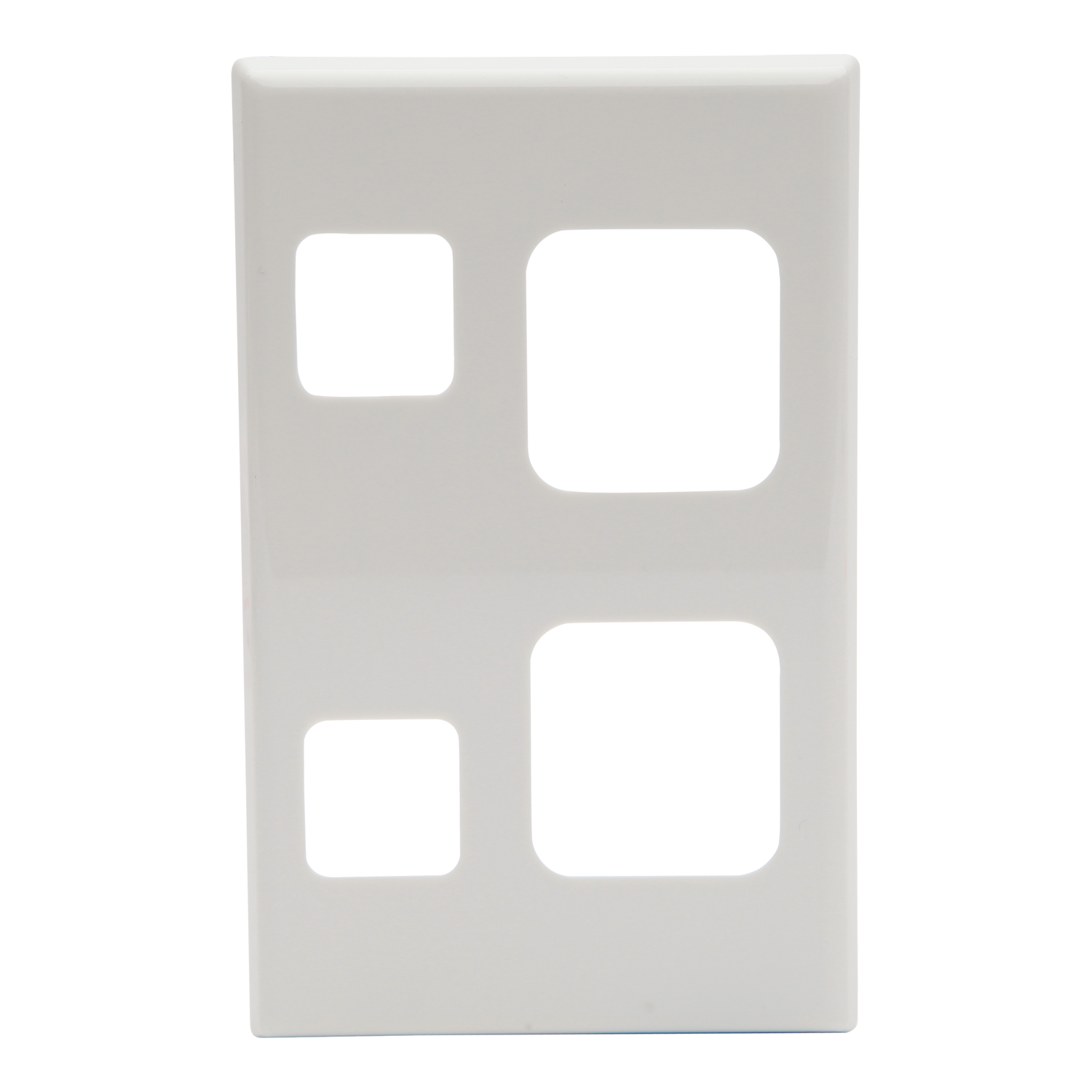 PDL 600 Series - Cover Plate Double Switched Socket Vertical - White