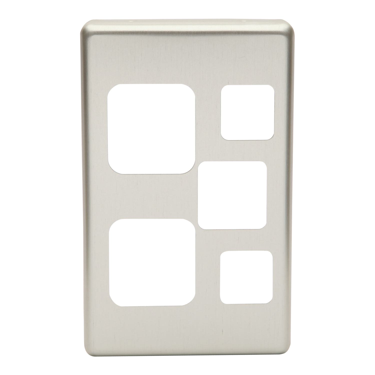 Clip-On Socket Cover Plate For Vertical Double Switch Socket, Stainless Steel