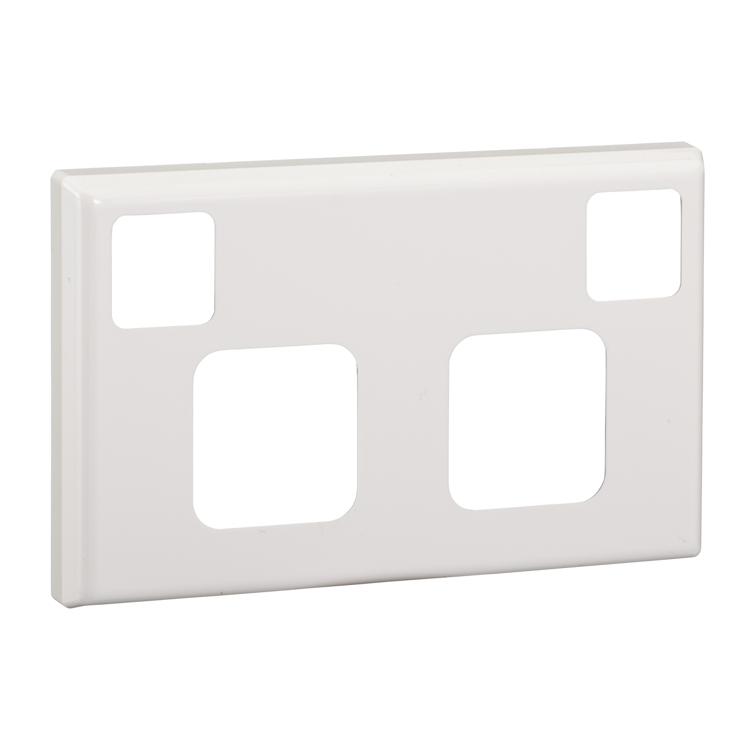 PDL 600 Series - Cover Plate Double Switched Socket Horizontal - White