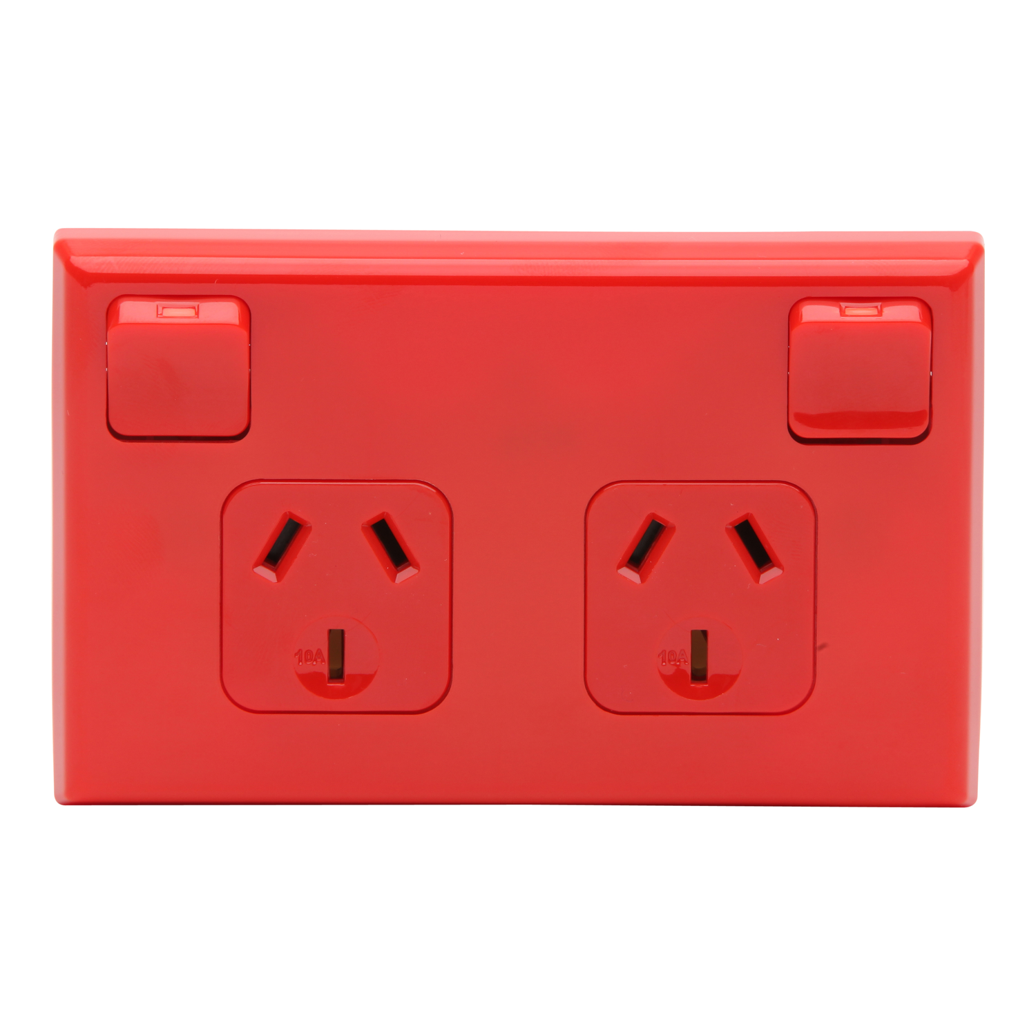 PDL 600 Series - Switched Socket 10A Horizontal 250V - Red
