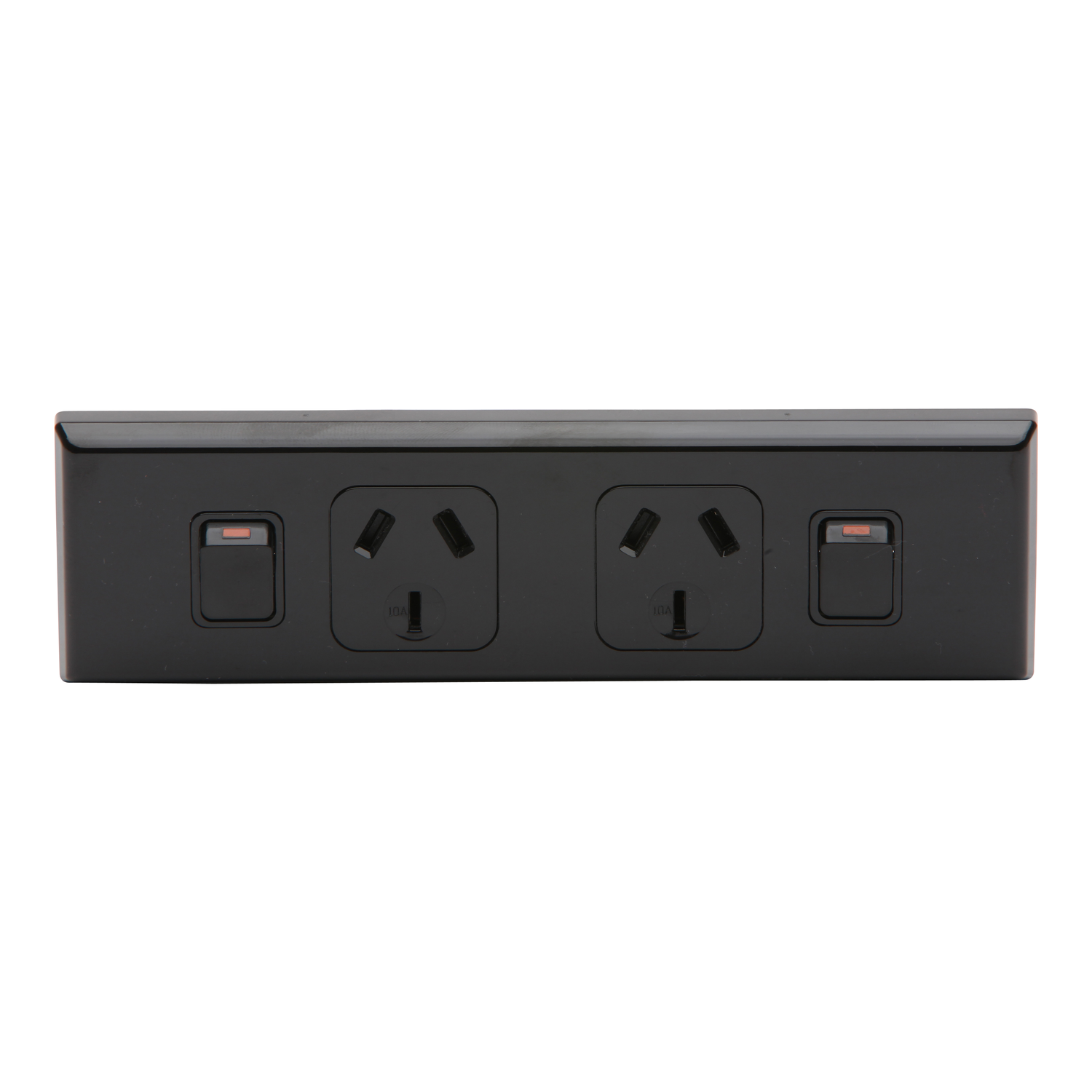 PDL 600 Series  - Double Switched Socket Worktop 10A - Black