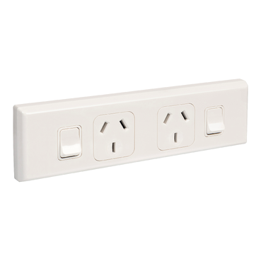 600 Series, Double Switched Socket, Worktop 10A