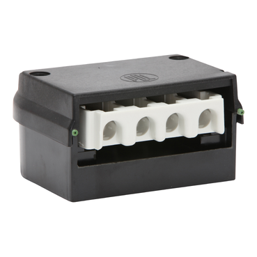 PDL Distribution Equipment Accessories, Mains Entry Box, 3-Terminal 40-80A 415V, Black