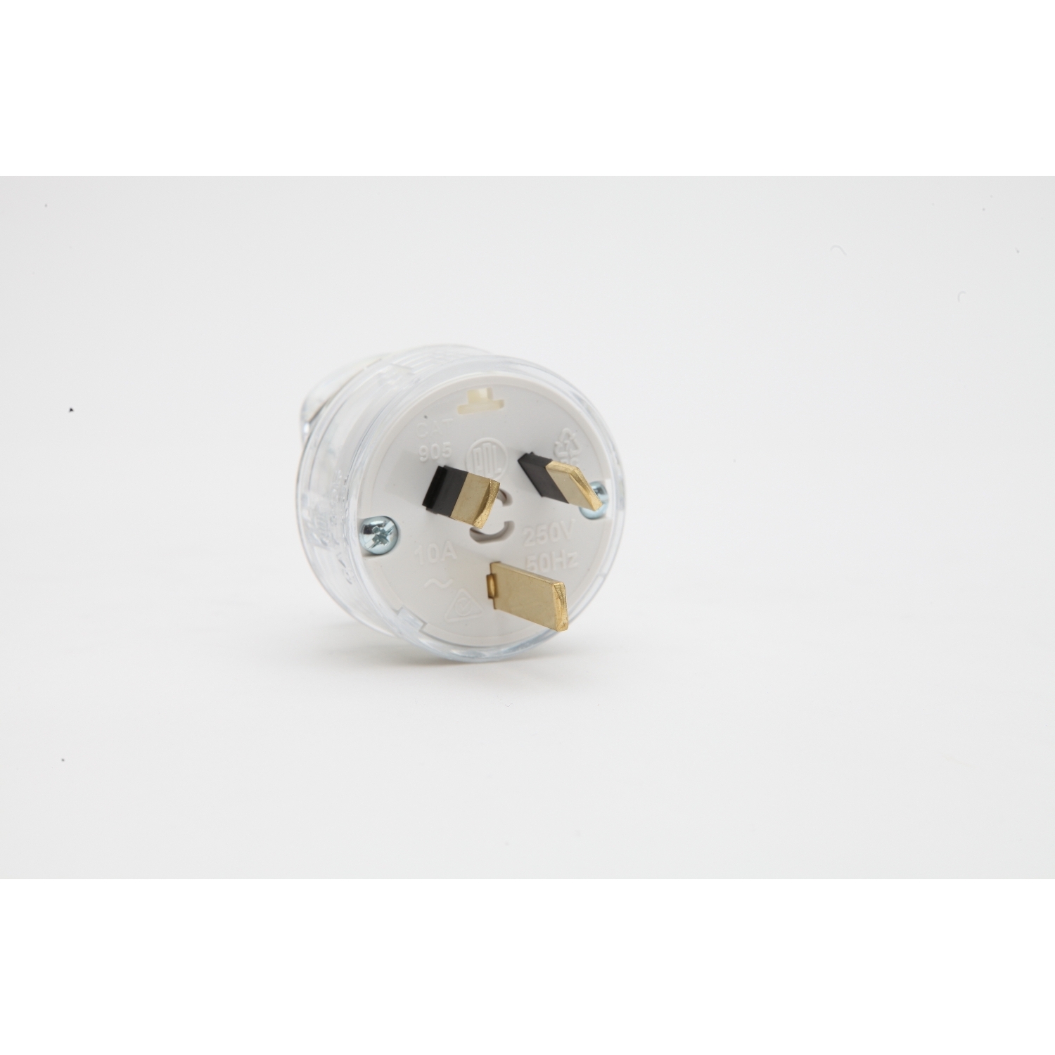 PDL 900 Series - Plug 10A Back-Entry 3-Pin Rewirable - Transparant