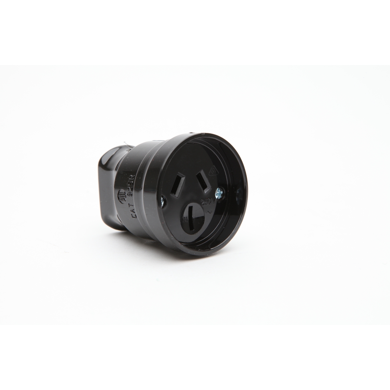 PDL 900 Series - Cord Connector 15A Back-Entry 3-Pin Heavy Duty - Black