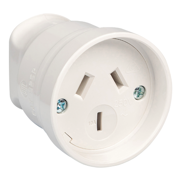 900 Series, Cord Connector, 10A Back-Entry 3-Pin Heavy Duty, White