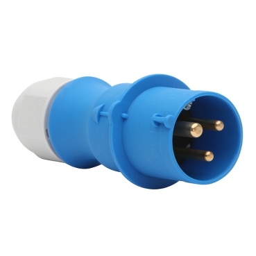 Plug, 16A, 230V, 3-Round Pin, IP44