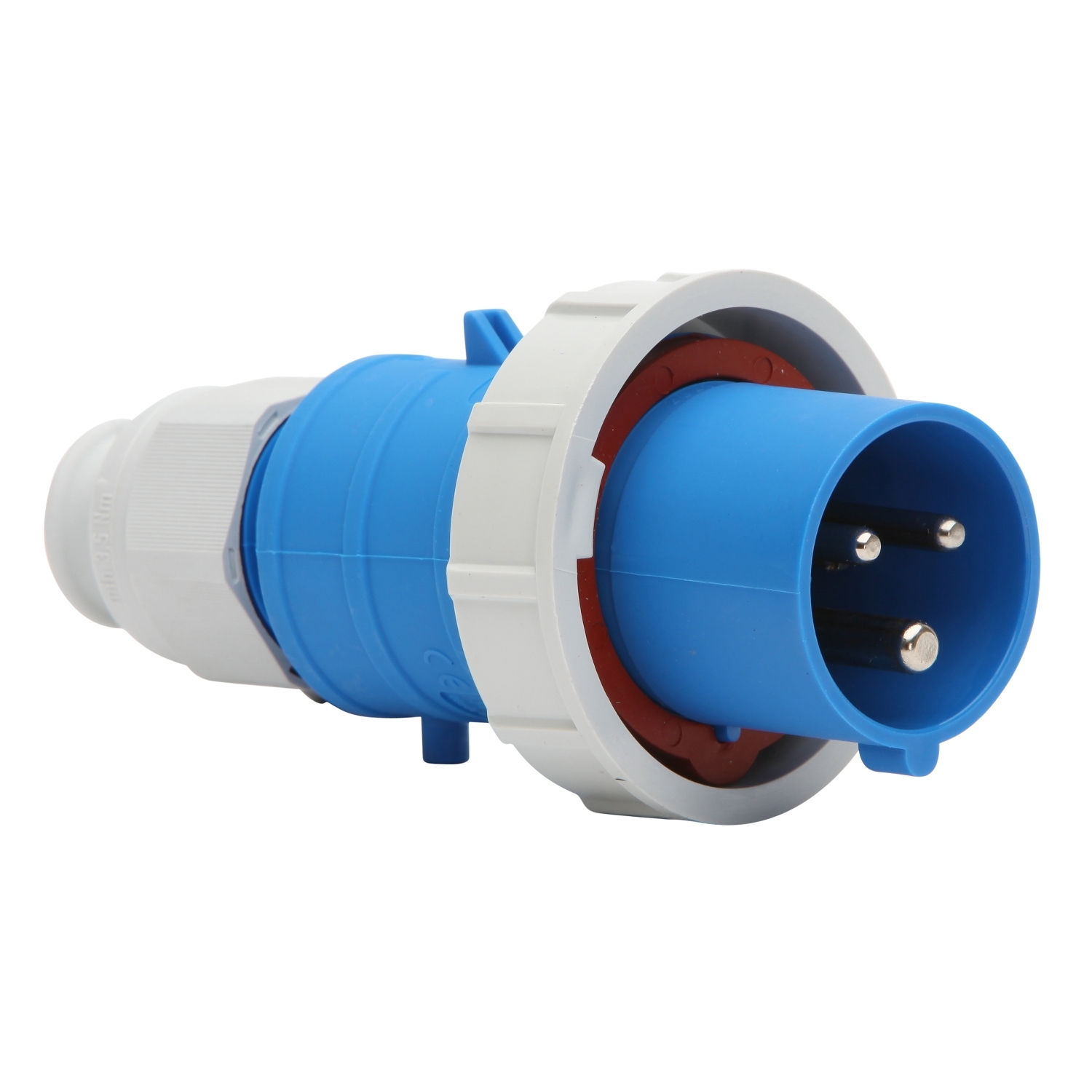 PDL BALS Plug 3-Round Pin 16A 230V 1-Phase IP67 - Blue
