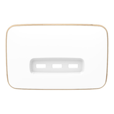 Iconic, Essence Cover Plate USB Charger, 3-Gang, Arctic White