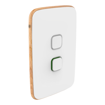 Iconic, Essence Cover Plate Cooker Switch, 45A 2-Gang