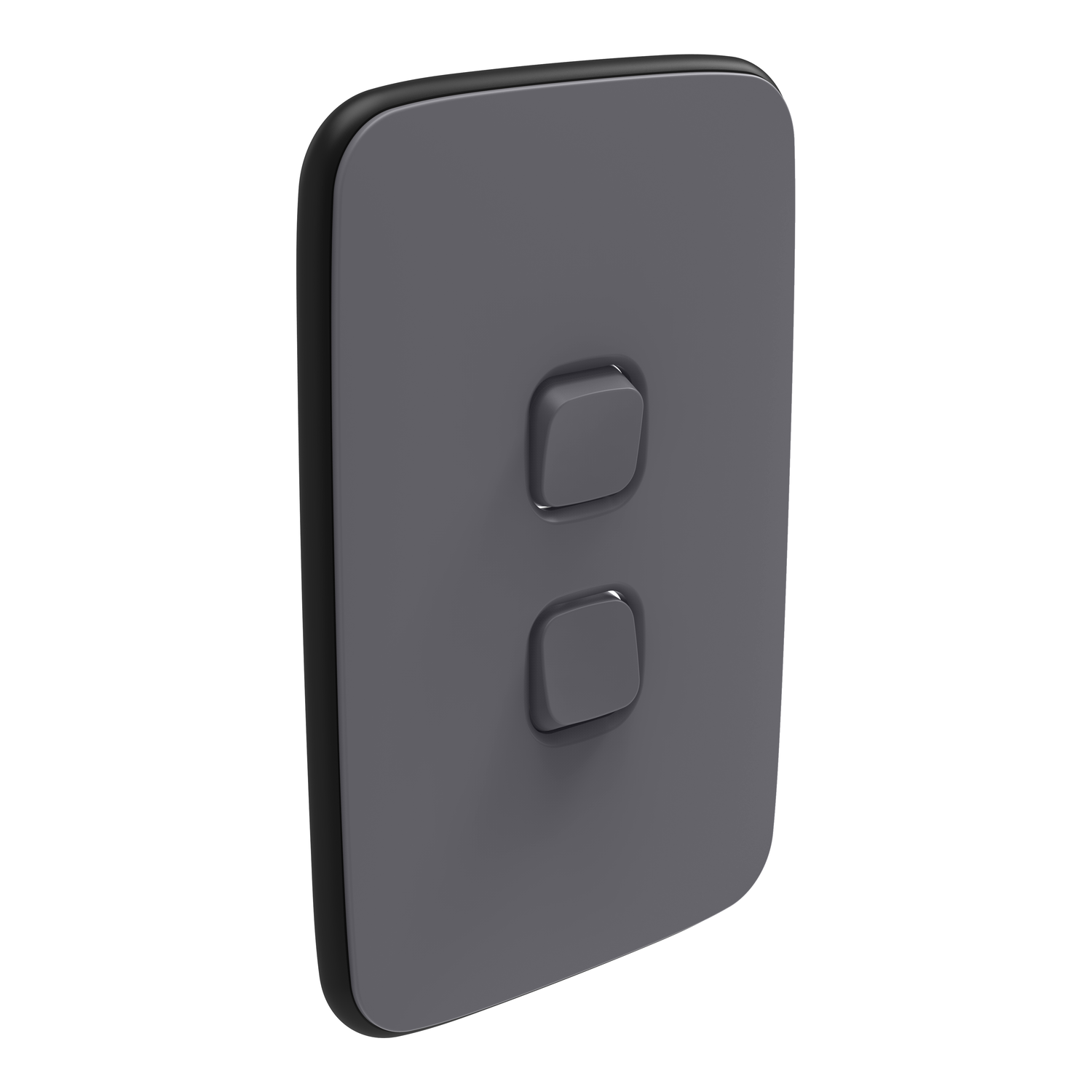 PDL Iconic Essence - Cover Plate Switch 2-Gang - Ash Grey