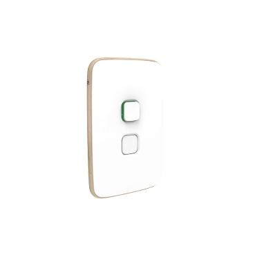 Iconic, Essence Cover Plate Switch, 2-Gang, Arctic White